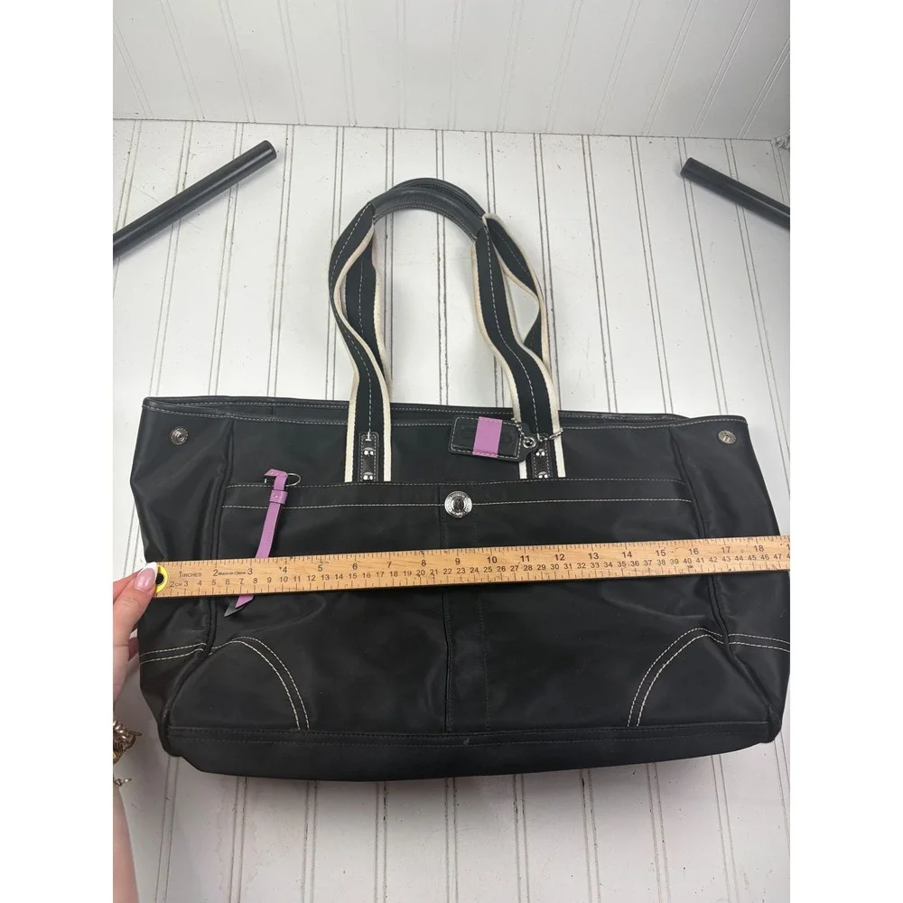 Coach Vintage Y2K Hamptons Weekend Nylon Black Shoulder Bag Purse
